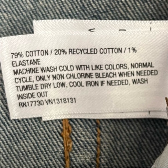 Wild Fable Frayed Denim Maxi Jean Skirt Womens 4 Blue Front Slit Casual NWT - Picture 6 of 10